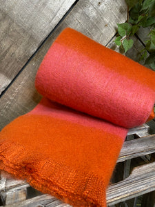 Blowout Sale - Winter Accessories Rino & Pelle Striped Scarf in Pink/Orange