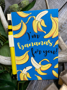 Giftware - Note Pads With Pen "I'm Bananas For You"
