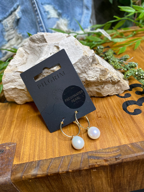 Jewelry - Pilgrim - Fresh Water Pearls Earrings in Gold