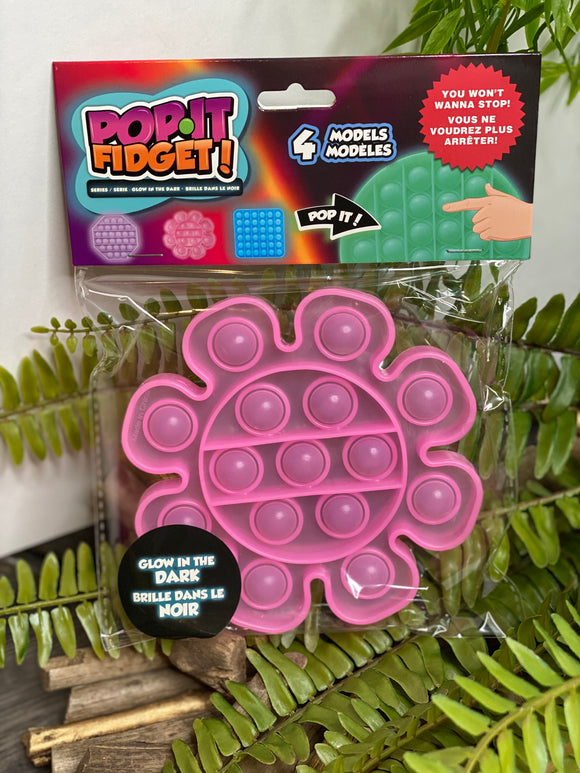 Toys - Pop-It Fidget Glow in the Dark in Pink Flower