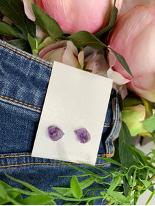 Blowout Sale - Naked Sage Purple Rock Earrings