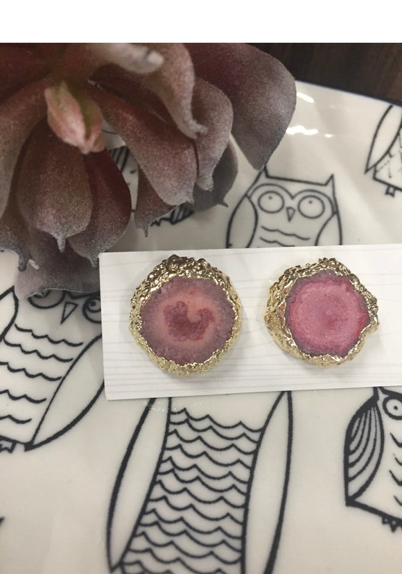 Jewelry - Glee - Pink/Gold Earrings