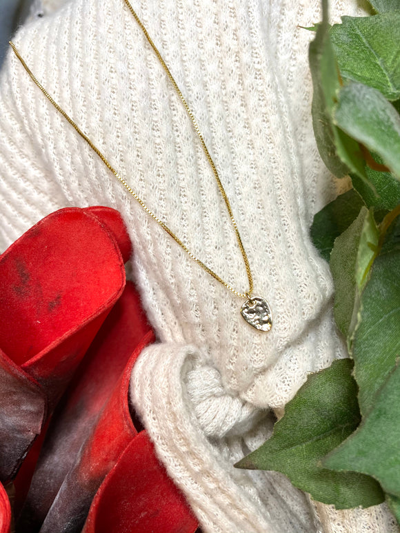 Jewelry - Pilgrim Flat Metal Teardrop Shape Necklace in Gold